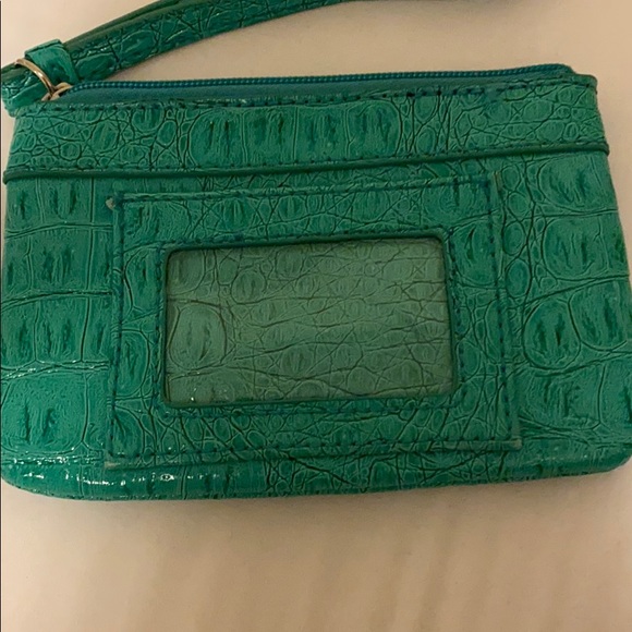 Crocodile Print, Teal wristlet - Picture 2 of 3
